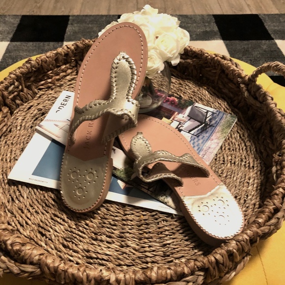 Jack Rogers Jackie Sandal Matte Gold size 7 - Picture 1 of 5